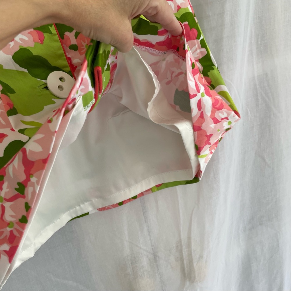 Elizabeth McKay Green and Pink Floral Sleeveless Top - Picture 4 of 7
